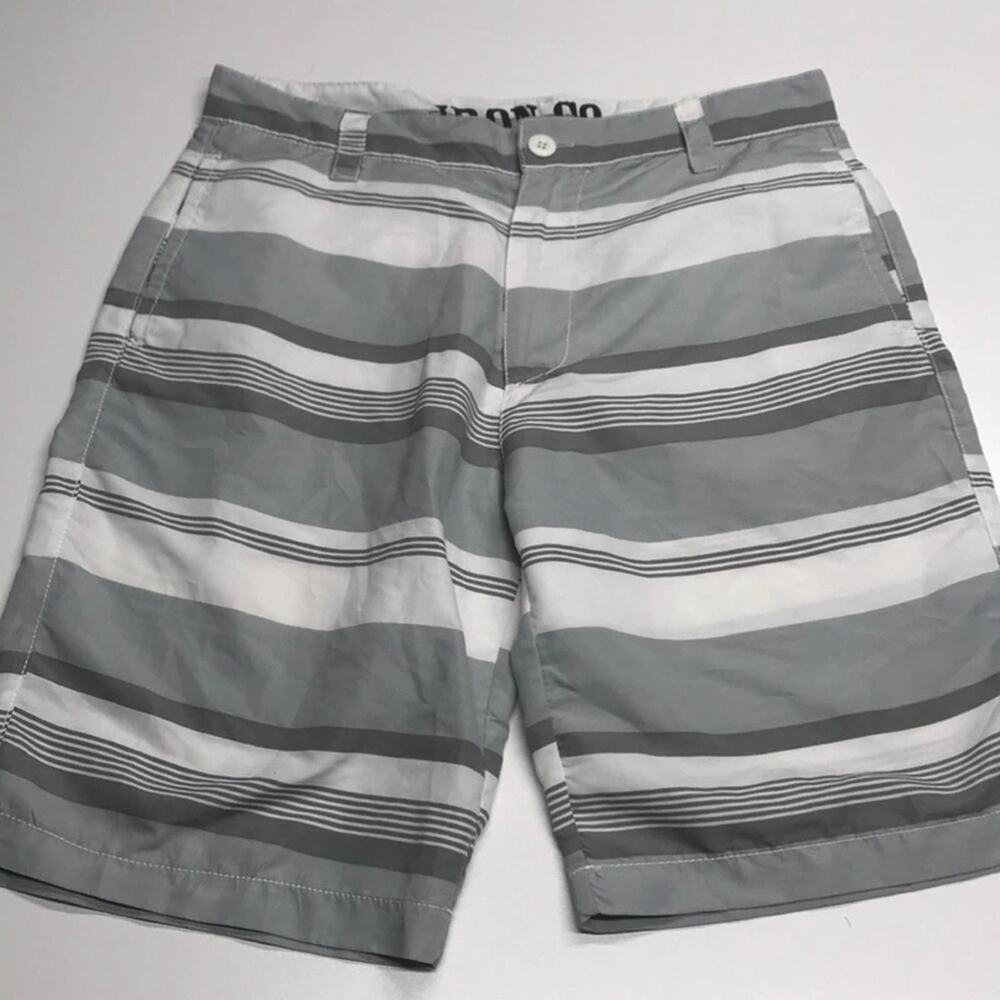 IRON COMPANY Mens 32 Gray Striped Shorts